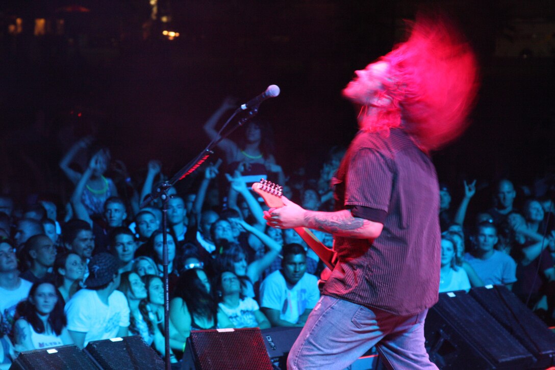 The 2010 Sounds of Freedom Rock Festival at the Combat Center featured rock groups Seether and Saliva. Approximately 12,000 fans attended the concert Aug. 25 (U.S. Marine Corps photo by Lance Cpl. William J. Jackson)::r::::n::