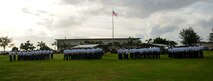 ANDERSEN AIR FORCE BASE, Guam ? Airmen from the 36th Wing stand in formation during the Prisoner of War/Missing In Action ceremony here, Sep. 25. The POW/MIA ceremony commemorates those returned and those still missing and unaccounted for from our nation's wars. (U.S. Air Force photo by Airman 1st Class Jeffrey Schultze)