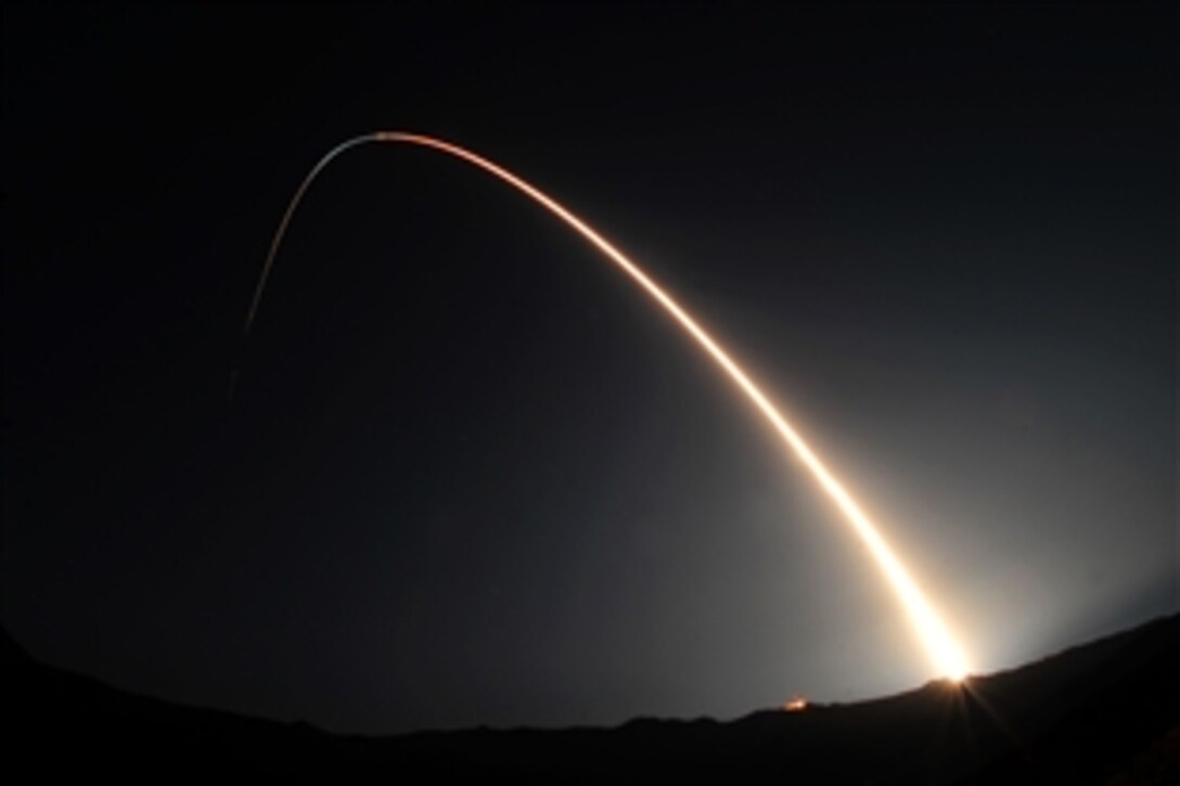 U.S. Air Force Team Vandenberg launches a Minotaur IV rocket at 9:41 p.m. Saturday, Sept. 25, 2010, from Vandenberg Air Force Base, Calif. The Minotaur IV carried the Space-Based Space Surveillance satellite into space. The satellite is a first-of-its-kind that can detect and track orbiting space objects from space. 