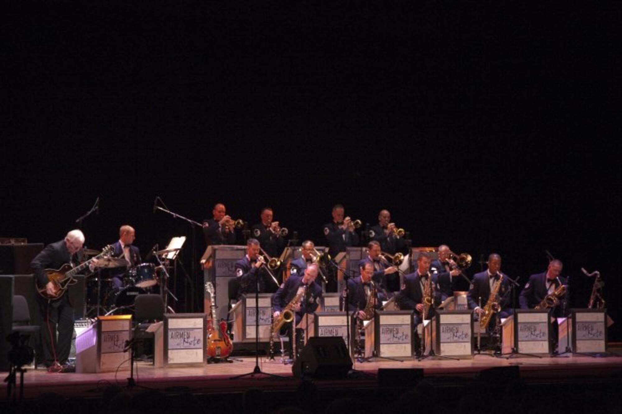 The USAF Band’s Airmen of Note celebrated 60 years with members past and present for a weekend of amazing artistry! The alumni weekend also kicked off the 2010 Jazz Heritage Series which continues on October 1 and November 5. All concerts in the Jazz Heritage Series start at 8 p.m., and are free and open to the public. No tickets are needed. Lisner Auditorium is located at 730 21st Street Northwest, on the campus of George Washington University. (Photo by Robert Mesite)