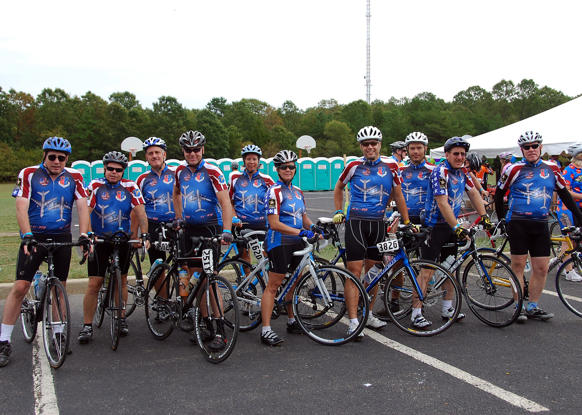 JOINT BASE MCGUIRE-DIX-LAKEHURST, N.J. -- Members of the McGuire-Dix-Lakehurst cycling team raised more than $13,000 for the National Multiple Sclerosis Society as part of the annual two-day MS City to Shore Ride 2010 Sept. 25-26. Multiple sclerosis is a chronic disease of the central nervous system where the body's immune system attacks itself, targeting the brain cells and spinal cord. (U.S. Air Force photo/Master Sgt. Donna Jeffries)