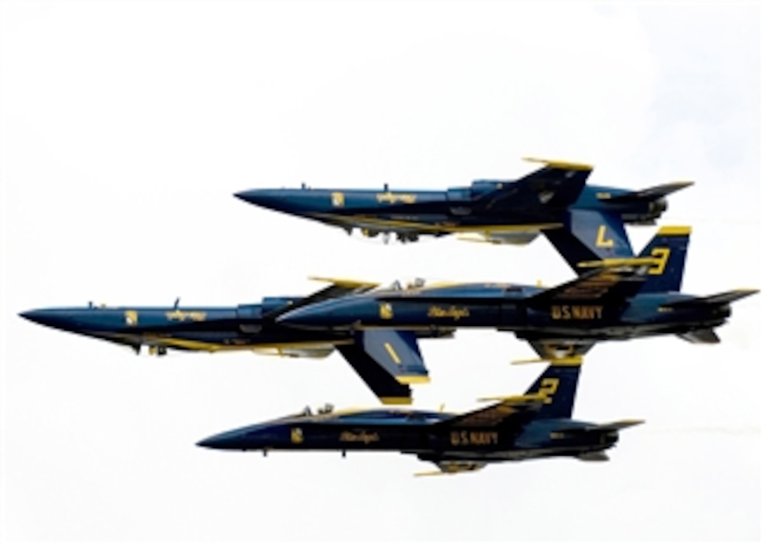 The Blue Angels, the U.S. Navy flight demonstration team, perform during the Kaneohe Bay Air Show 2010 at Marine Corps Base Hawaii on Sept. 24, 2010.  