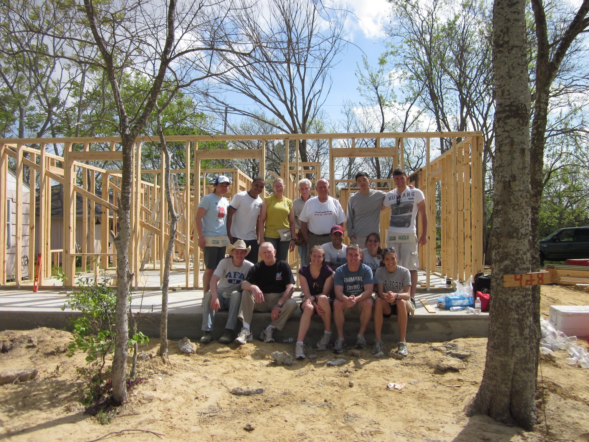 Cadets working on the Houston project had the unique opportunity to meet Gene Kranz, seated, 2nd from left, the retired director of NASA featured in the movie Apollo 13.