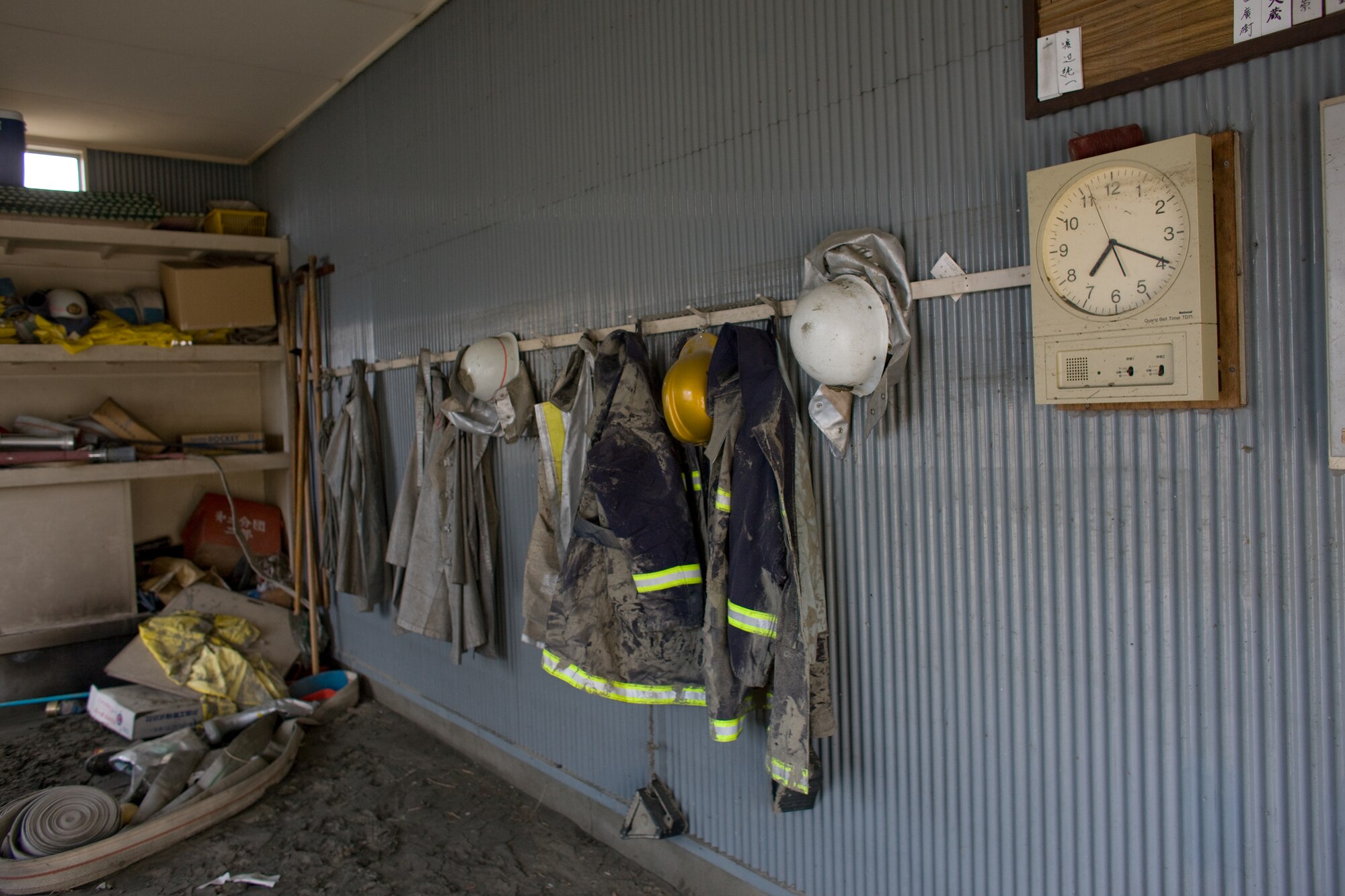 ONAHAMA, Japan -- This fire department in the port city of Onahama, Fukushima Prefecture, was inundated with water when the March 11 tsunami came ashore as this March 29, 2011, photo depicts. Despite the efforts of Japanese and American civilian and military members, much work remains to be done. The U.S. Forces Japan response is part of a broader U.S. government effort to support Japan's request for humanitarian assistance. This effort includes coordination by the U.S. Department of State and U.S. Agency for International Development, in constant consultation with Japanese authorities and U.S. Pacific Command. (U.S. Air Force photo/Osakabe Yasuo)