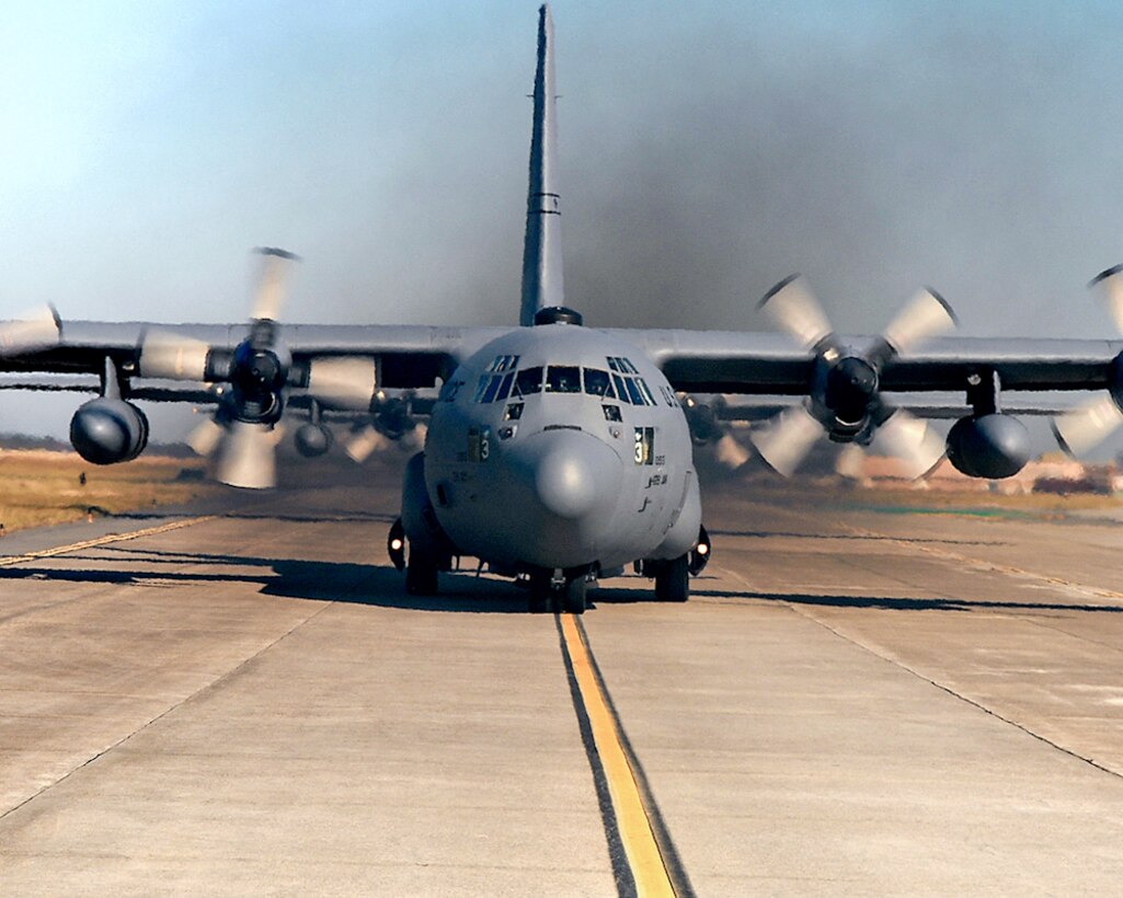 C130 on runway