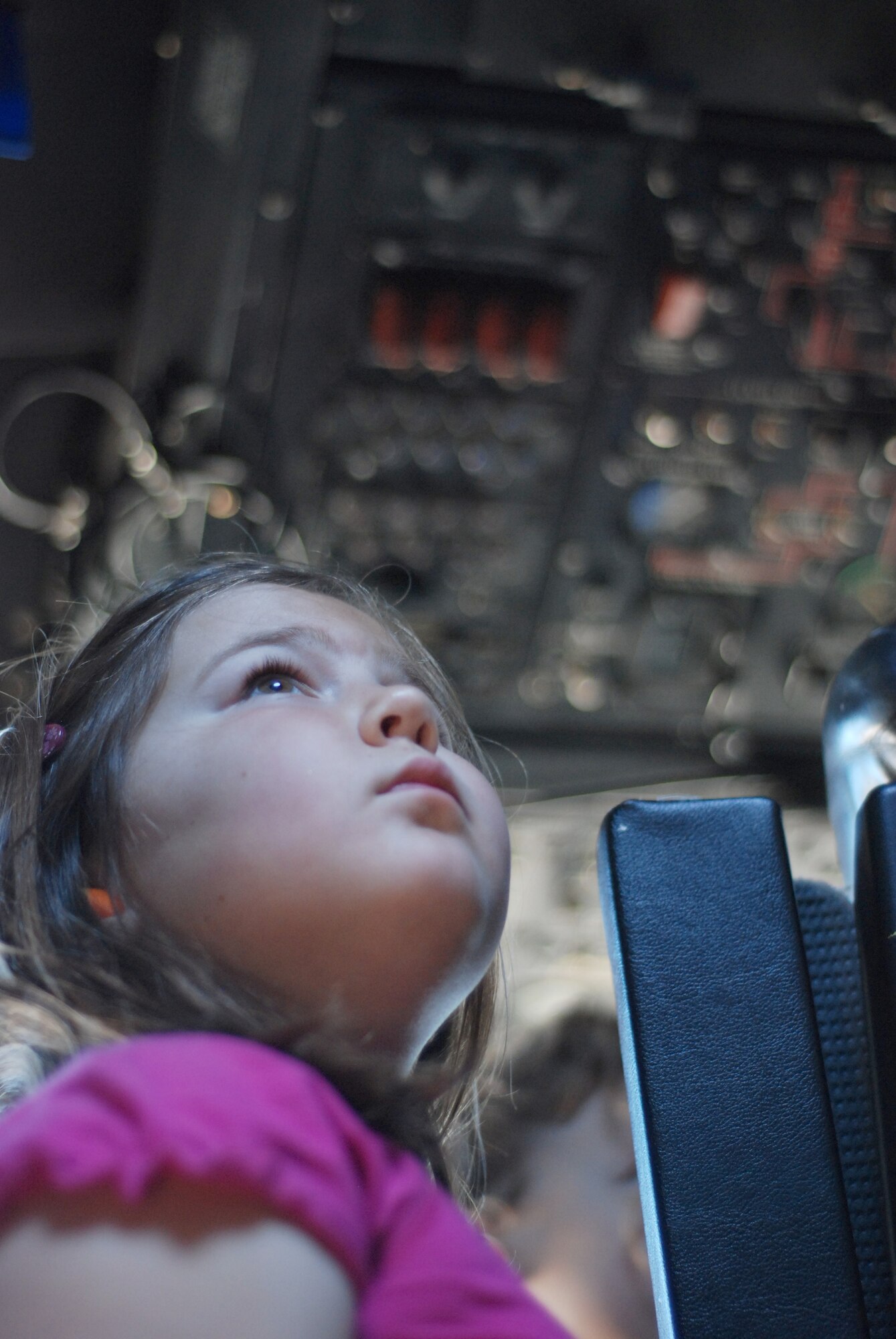 PATRICK AIR FORCE BASE, Fla. -- A young maiden looks transfixed with the inside the cockpit of a HC-130P/N King refueling aircraft while she tours the 920th Rescue Wing with other Adventure Maiden's. The event allowed the group of mothers, daughters and fathers to understand that female Reservists serve in non-traditional roles in the Air Force. (U.S. Air Force photo/Airman First Class Natasha Dowridge)