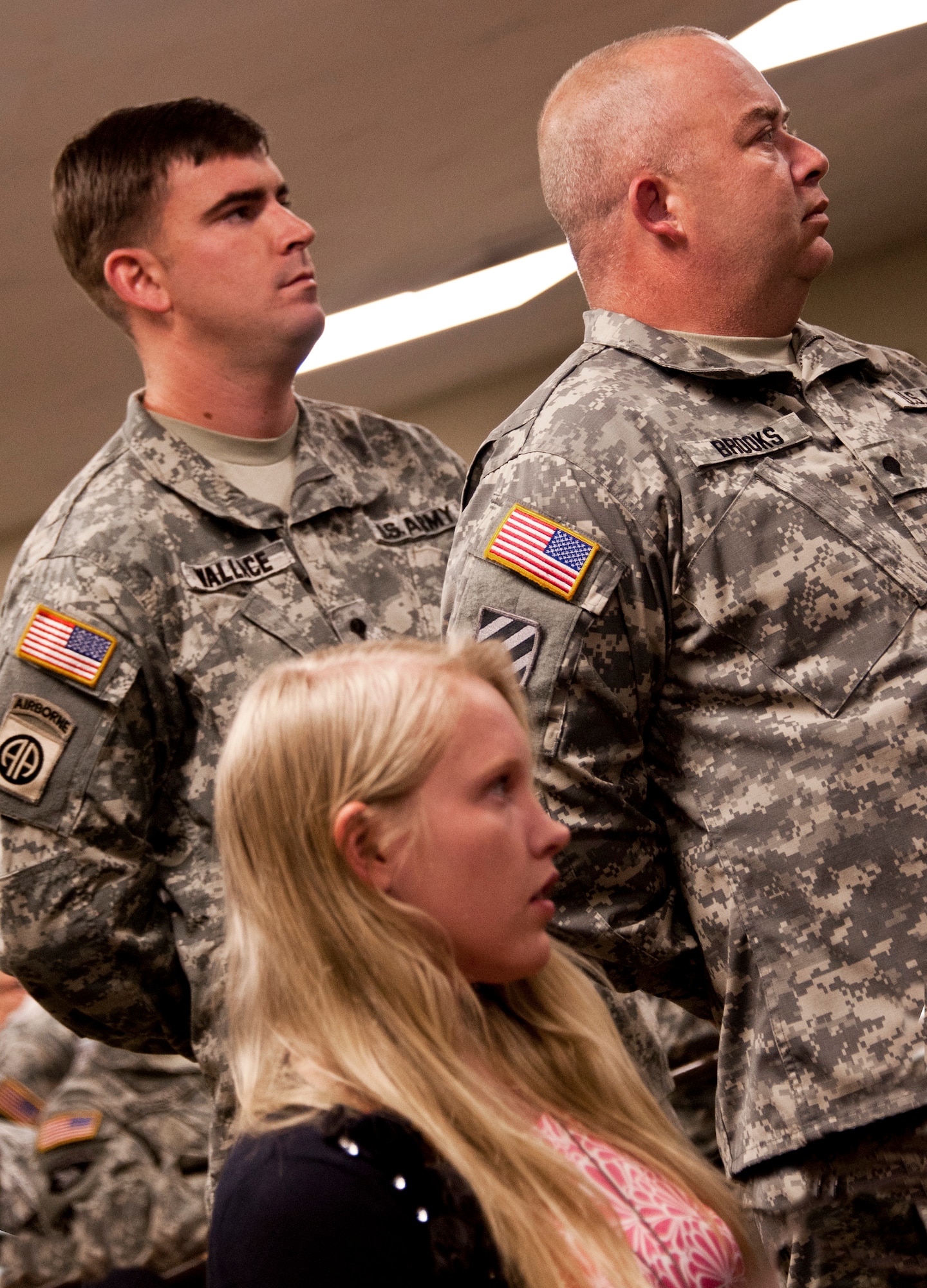 Specialists David Wallace and Steven Brooks, 6th Ranger Training Battalion medics, were awarded the Army Achievement and Commendation Medals (respectively) March 31 for their heroic efforts in helping to save Brianna Baker's (pictured) life after a car accident on State Road 85.  (U.S. Air Force photo/Samuel King Jr.)