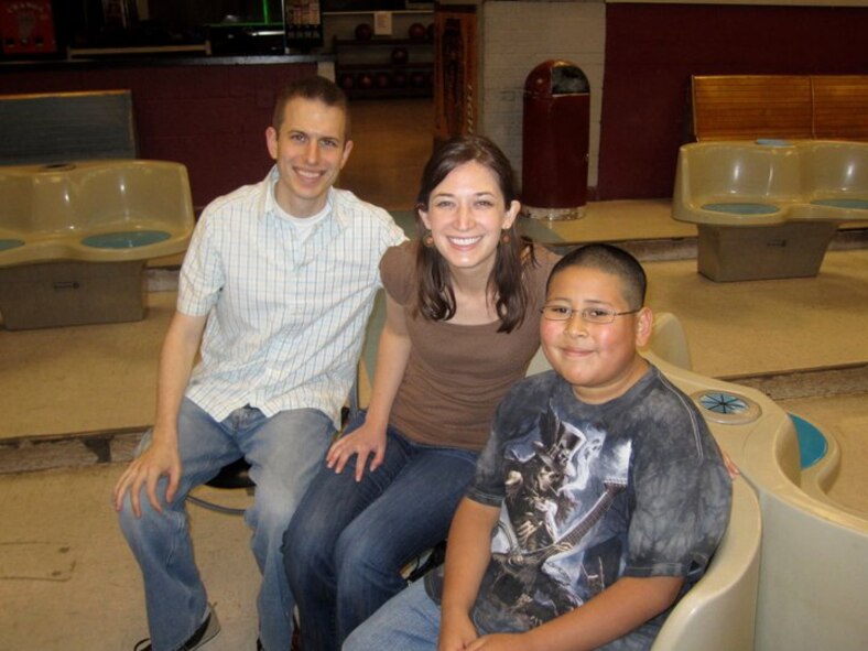 The Dyess 56 Club hosted a Big for a Day event March 12 at the bowling alley here for Abilene children who are waiting for a Big Brother or Sister.