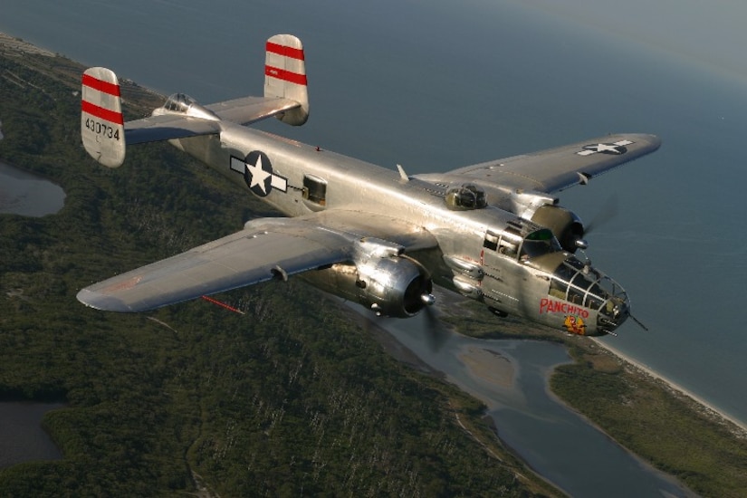 The North American B-25J Mitchell Bomber "Panchito" can fly at speeds of 275 mph and can reach a service ceiling of 24,000 feet. (Courtesy photo/Rag Wings and Radials)