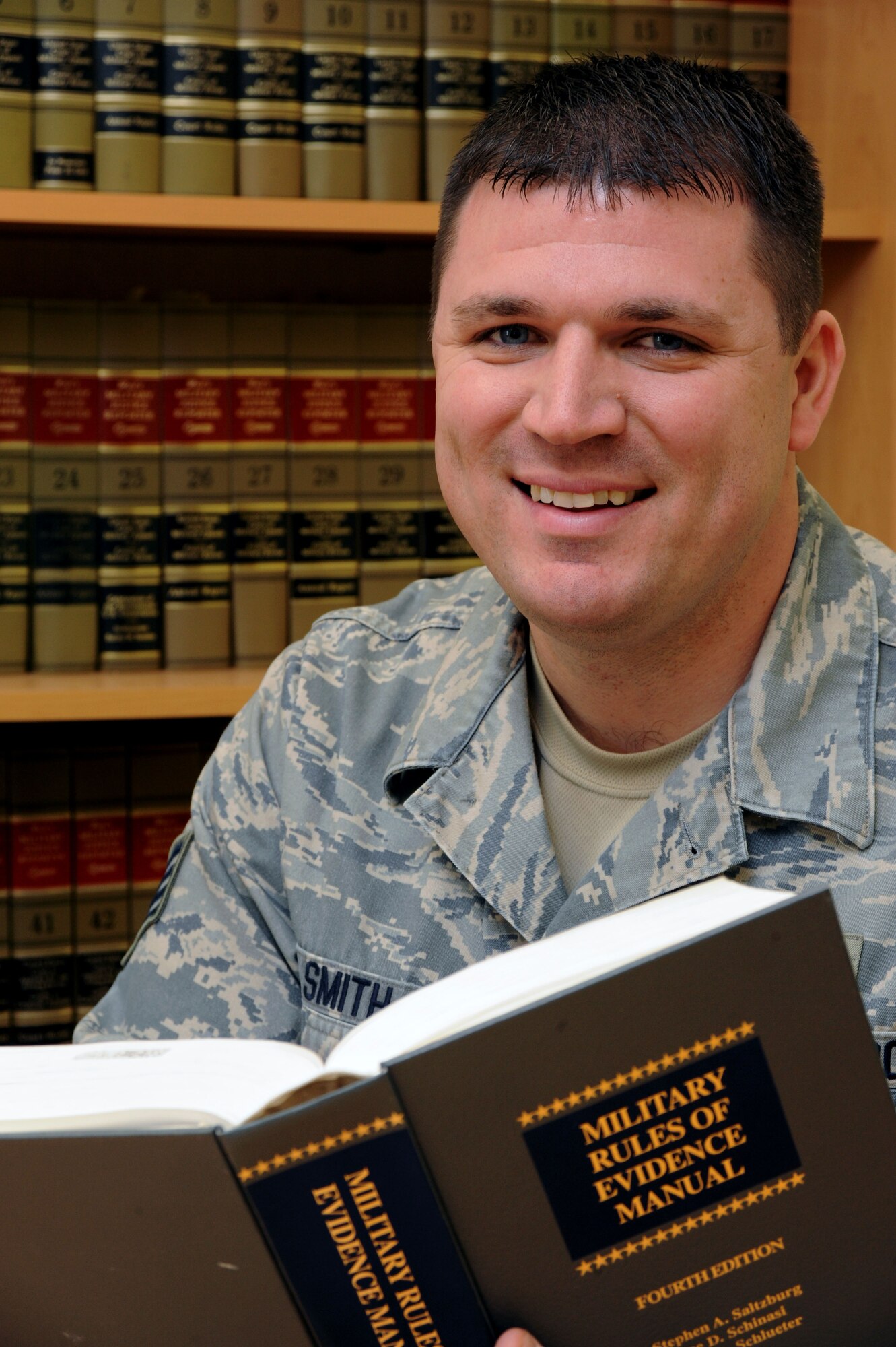 Staff Sgt. Stephen Smith, Area Defense Counsel defense paralegal, is the warrior of the week for April 7 through 14. Warrior of the Week recognizes everyday Airmen working their every day jobs.(U.S. Air Force photo by Airman 1st Class Amber Bennett)