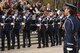 Capt. Tiffany Stone, Flight Commander, Standardization & Evaluations in The U.S. Air Force Honor Guard, commands her flight into formation at the Tomb of The Unknowns, April 5, at Arlington National Cemetery, Arlington VA. The guest honoree and wreath presenter was Col. Gen. Alexander Nikolyevich Zelin, Commander-in-Chief of the Russian Air Force. The wreath was laid in honor of all fallen service members. (U.S. Air Force photo by Senior Airman Christopher Ruano)