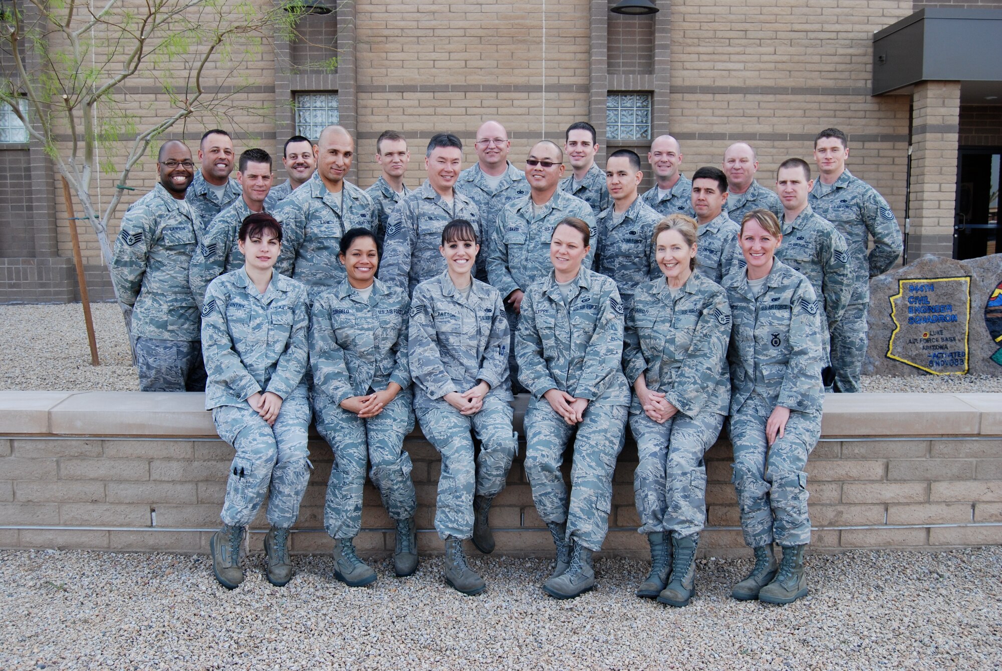 Graduates of the Non Commissioned Officer Leadership Development Course (NCOLDC) hosted by the 944th Logistics Readiness Squadron.  (U.S. Air Force photo/Staff Sgt. Tyran Lawson)