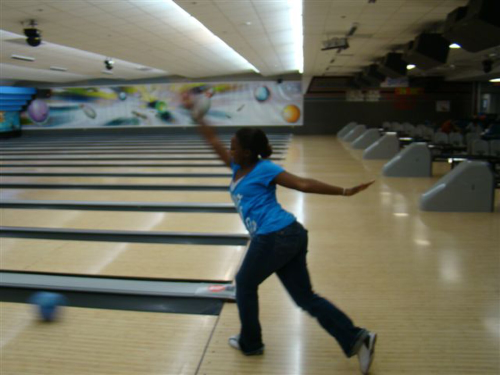 Mickayla Ketter, a Shaw youth bowler, practices her technique. Ketter won the S.C. Pepsi Cola State Championship in the Girls 12 and over Handicap Division. (Courtesy Photo)