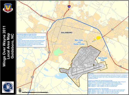 How to get to the base from various highways.