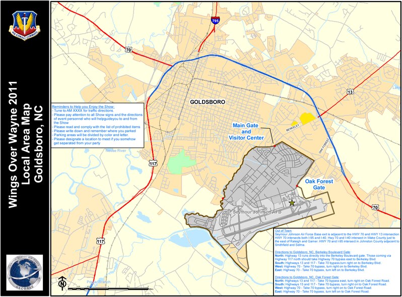 How to get to the base from various highways.
