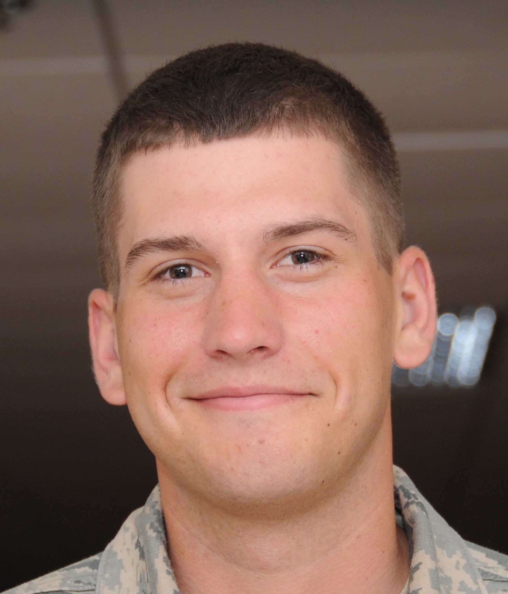 Airman Basic Christopher Norrell graduated from the personnel apprentice course
in the 335th Training Squadron with a perfect score March 29. Airman Norrell, from Shakopee, Minn., is headed to an assignment at Tinker Air Force Base, Okla.  (U.S. Air Force photo by Kemberly Groue)