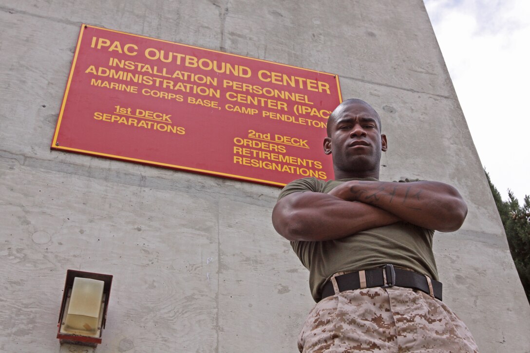 Corporal Jerrell E. Chance is an administrative clerk in the orders section at the Outbound Installation Personnel Administration Center by day, a MCMAP instructor by night, and a Non Commissioned Officer at all times – a leader of his Marines.