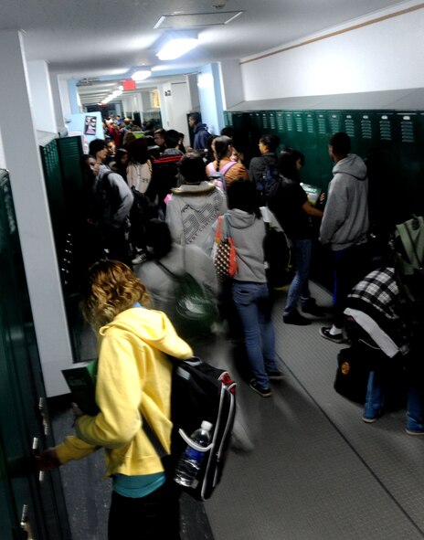 MISAWA AIR BASE, Japan-- After the earthquake and tsunami on March 11, the schools here were closed.  On April 4, Edgen High School opens its doors and students are able to resume their classes as usual. (U.S. Air Force Photo by Staff Sgt. April Quintanilla/Released)