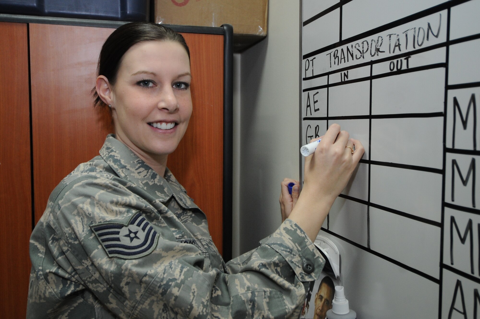 Tech. Sgt. Trina Griggs is deployed from the 72nd Medical Support Squadron out of Tinker Air Force Base, Okla. (U.S. Air Force photo by Senior Airman Cynthia Spalding)