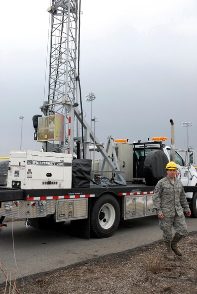 MOORHEAD, Minn. The Minnesota National Guard has deployed a Remote Communications Platform to the Moorhead area recently.  The platform, or RCP, provides and extends communication capabilities to emergency response personnel and is being operated by Air National Guard members through a joint mission in support of the Red River flood response.  Air Force Master Sgt. Andrew K. Tetzlaff, of Hastings, Minn., is a member of the 210th Engineering Installation Squadron and on the team established to deploy and operate the RCP in the Red River Valley.