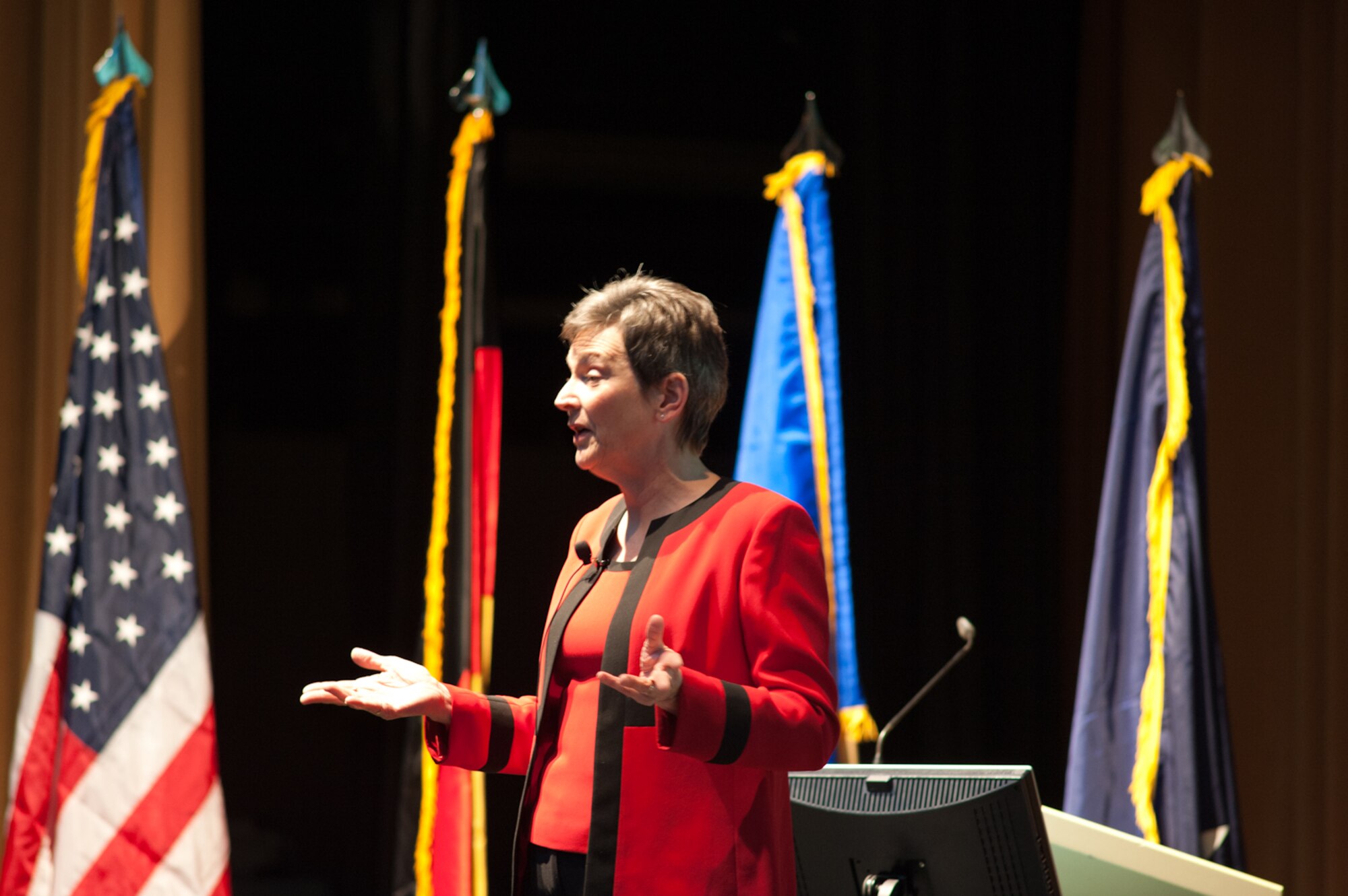 Major General Ellen Pawlikowski, Commander of the Air Force Research Laboratory  was a keynote speaker at the recent US European Command's i3T (Information, Innovation, Integration and Technology) conference in Berlin, Germany. (U.S. Air Force photo)

