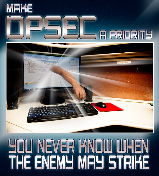 MOODY AIR FORCE BASE, Ga. -- In a recent Air Force article, officials emphasized the importance of safeguarding sensitive and personally identifiable information against hackers trying to infiltrate Air Force systems. Websites using phishing scams to spread malicious software is one of many ways the enemy can threaten mission success. It’s up to every Airman to protect critical information and maintain operations security. (U.S. Air Force illustration/Staff Sgt. Jamal D. Sutter)(RELEASED)