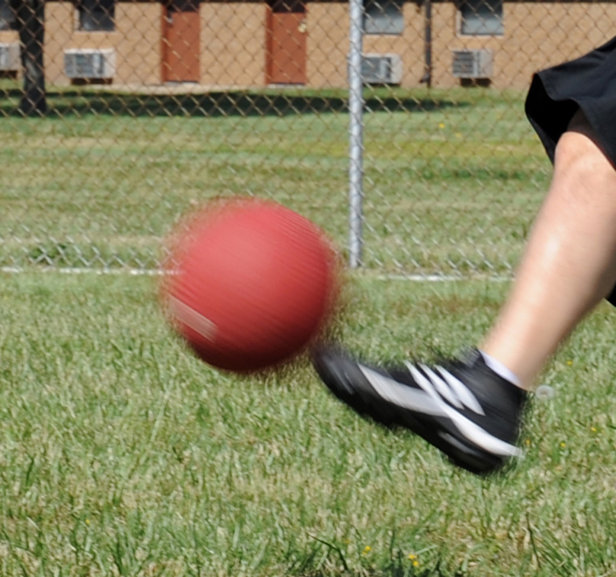 A “Kick the Silence” kickball tournament is scheduled from 1:30 to 4:30 p.m., Friday, April 15, at the base softball fields. (U.S. Air Force photo)