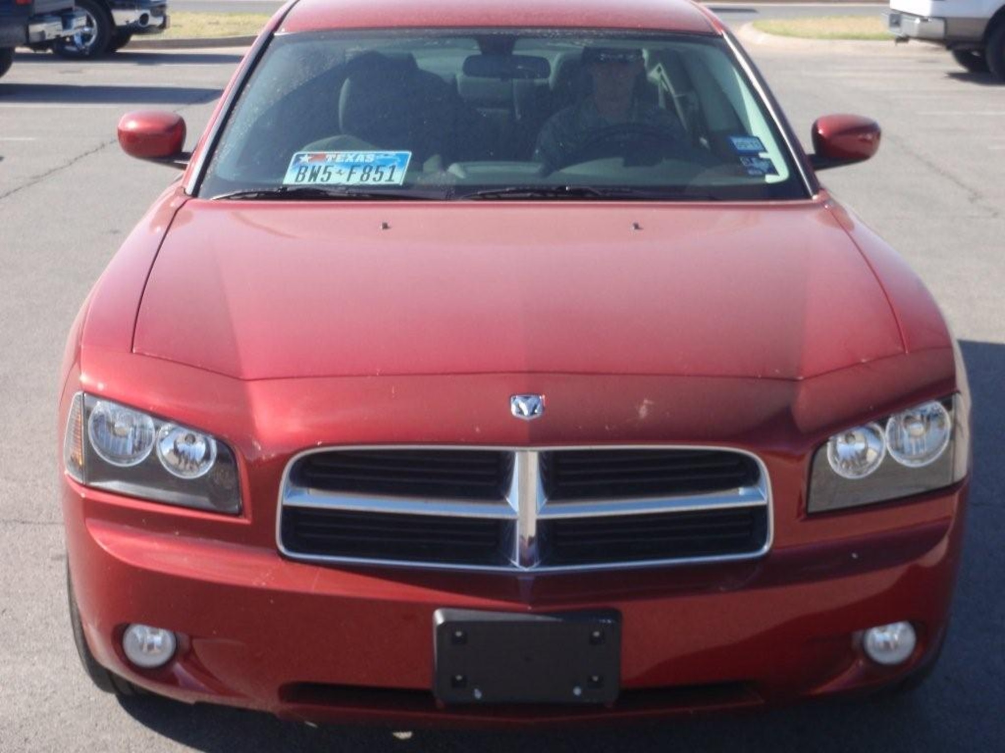 Improper placement of license plate (U.S. Air Force photo)