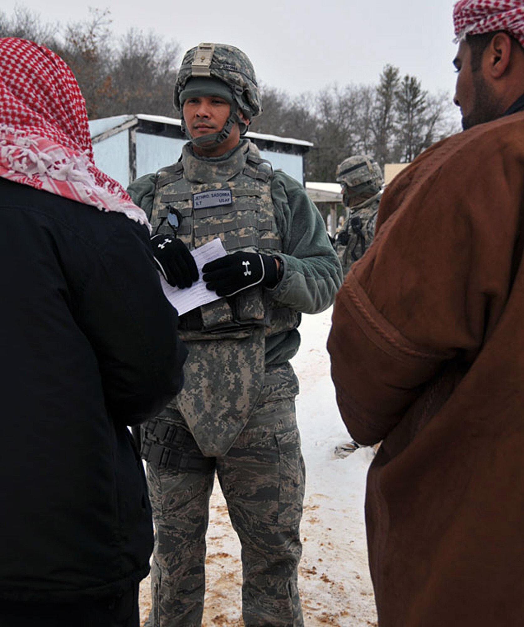 Engineers train at Fort McCoy, Wis., for their recent deployment to Afghanistan. The engineers are assigned to the 452nd Civil Engineer Squadron at March Air Reserve Base, Calif., and the 934th Civil Engineer Squadron at Minneapolis-St. Paul Air Reserve Station, Minn. (U.S. Air Force photo/Staff Sgt. Kim Hickey) 