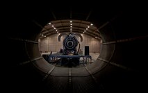 MOODY AIR FORCE BASE, Ga.-- A TF-34 engine sits on a T-20 C engine test stand before receiving maintenance and undergoing a engine run April 14. An engine run is when an uninstalled engine is put on an engine stand and tested for functionality. Airmen who are qualified to run uninstalled engines have to get recertified every six months. (U.S. Air Force photo/Airman 1st Class Joshua Green)(RELEASED)
