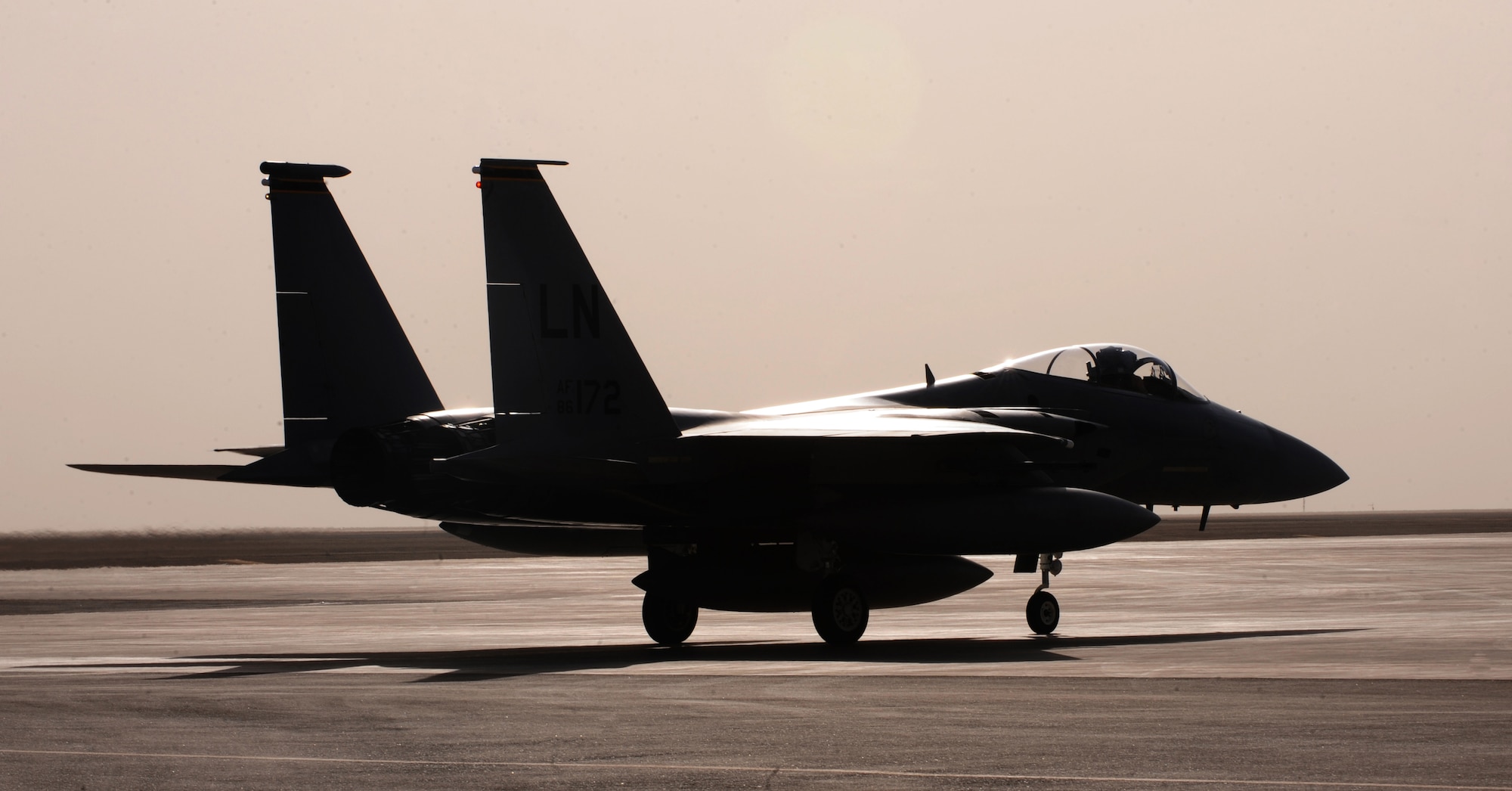 The 493rd Expeditionary Fighter Squadron's F-15Cs, deployed from RAF Lakenheath, United Kingdom, arrived in Southwest Asia April 9, 2011, to enhance regional partnerships. The F-15C Eagle's air superiority is achieved through a mixture of unprecedented maneuverability and acceleration, range, weapons and avionics. (U.S. Air Force photo by Senior Airman Maynelinne De La Cruz)