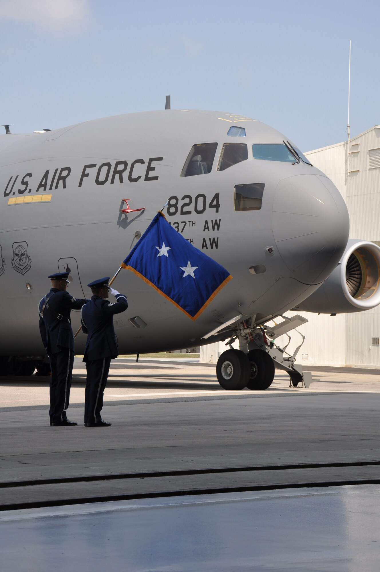 Members of the 315th Airlift Wing and family and friends of former 315th AW Commander, Major General Robert B. Stephens, gathered together on Apr. 16 at the Joint Base Charleston Air Base for a memorial service honoring him. In September 1988, he was selected as the vice commander, then became commander of the 315th AW until 1991. General Stephens is survived by his wife and partner of 50 years, Cathleen Prothro Hill Stephens, daughter, Mary Ella Stephens, son, Robert B. Stephens, Jr., grandaughter, Danielle Cathleen Krukowski, and brother, John C. Stephens. (U.S. Air Force Photo/ 2Lt Jeff Kelly)