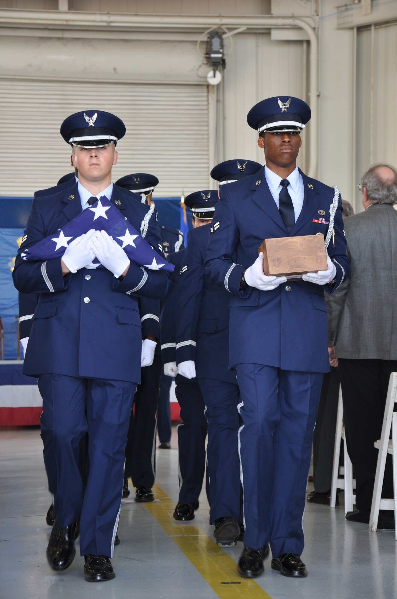 Members of the 315th Airlift Wing and family and friends of former 315th AW Commander, Major General Robert B. Stephens, gathered together on Apr. 16 at the Joint Base Charleston Air Base for a memorial service honoring him. In September 1988, he was selected as the vice commander, then became commander of the 315th AW until 1991. General Stephens is survived by his wife and partner of 50 years, Cathleen Prothro Hill Stephens, daughter, Mary Ella Stephens, son, Robert B. Stephens, Jr., grandaughter, Danielle Cathleen Krukowski, and brother, John C. Stephens. (U.S. Air Force Photo/ 2Lt Jeff Kelly)