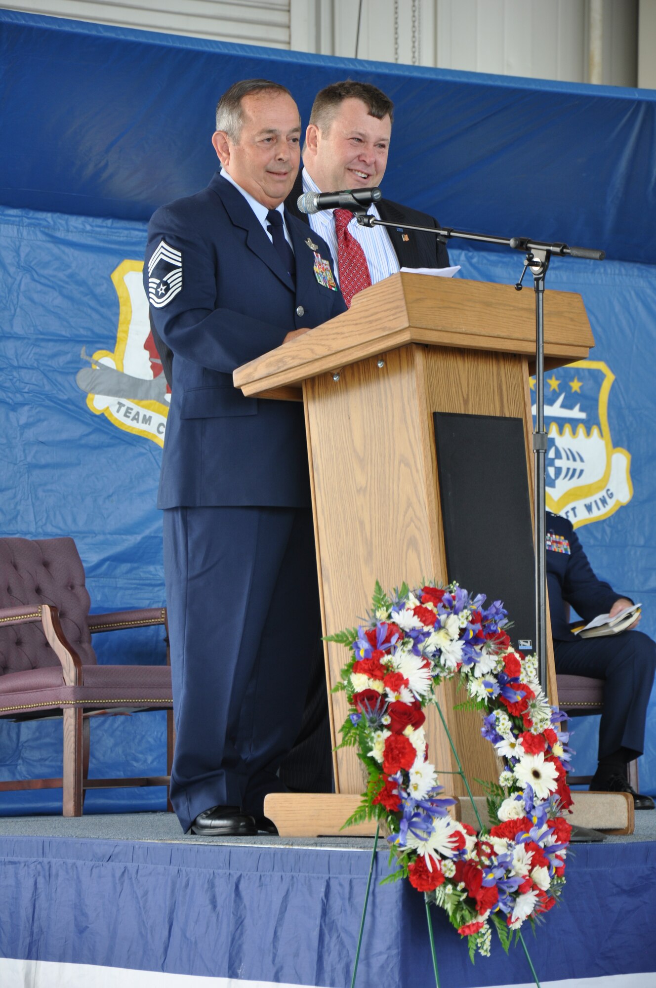 Members of the 315th Airlift Wing and family and friends of former 315th AW Commander, Major General Robert B. Stephens, gathered together on Apr. 16 at the Joint Base Charleston Air Base for a memorial service honoring him. In September 1988, he was selected as the vice commander, then became commander of the 315th AW until 1991. General Stephens is survived by his wife and partner of 50 years, Cathleen Prothro Hill Stephens, daughter, Mary Ella Stephens, son, Robert B. Stephens, Jr., grandaughter, Danielle Cathleen Krukowski, and brother, John C. Stephens. (U.S. Air Force Photo/ 2Lt Jeff Kelly)