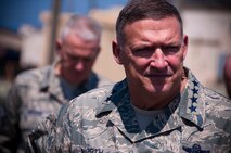 YOKOTA AIR BASE, Japan -- General Gary North, Pacific Air Forces commander, speaks with 374th Logistics Readiness Squadron fuels Airmen here April 17. General North visited Yokota AB to thank Airmen for their efforts in support of Operation Tomodachi. (U.S. Air Force photo/Staff Sgt. Chad C. Strohmeyer)