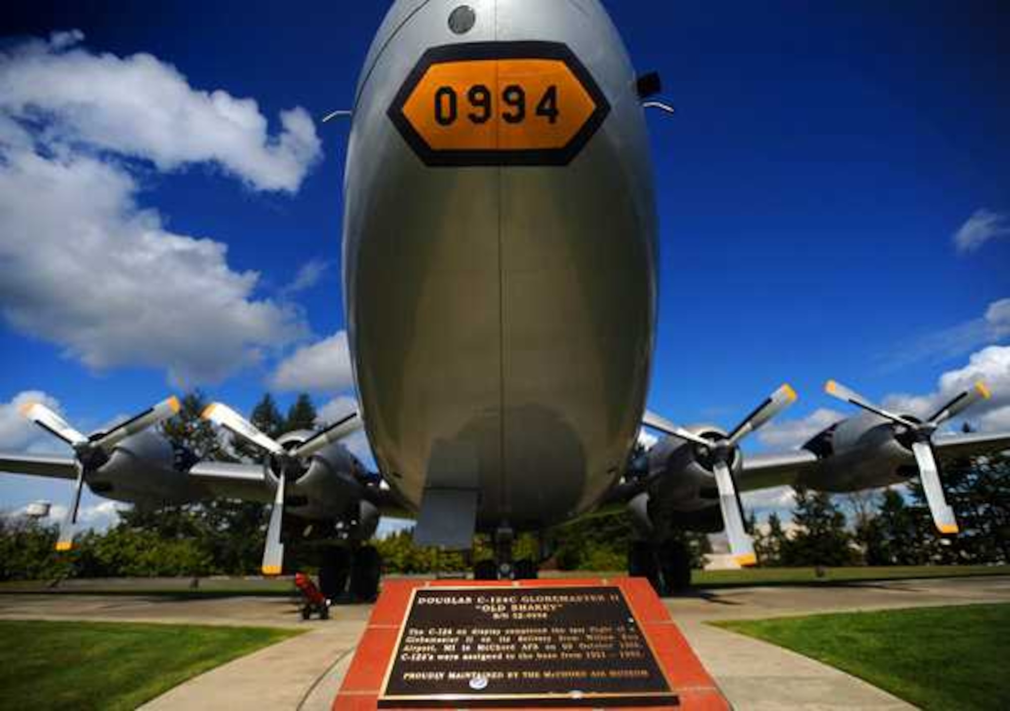 Douglas C-124C Globemaster II airplanes flew out of McChord Air Force Base from 1951 to 1969. They are now on display at Heritage Hill at McChord Field, Joint Base Lewis-McChord, Wash. (U.S. Air Force photo/Ingrid Barrentine)