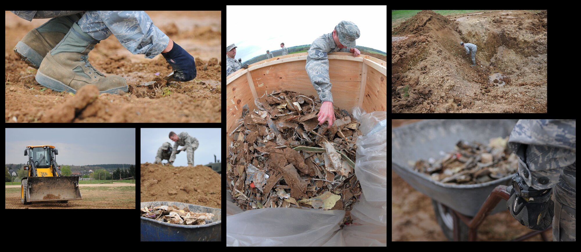 SPANGDAHLEM AIR BASE, Germany – Debris is cleared from an Air Force A-10 Thunderbolt II crash site near Laufeld, Germany, April 14. The aircraft crashed April 1 in a field outside Laufeld, a town north of the city of Wittlich. The pilot, Lt. Col. Scott Hurrelbrink, 81st Fighter Squadron, here was treated for injuries at the Krankenhaus der Barmherzigen Bruder, and no one else was injured in the mishap. The Safety Investigation Board is continuing its investigation into the cause of the crash.  (U.S. Air Force photo/Airman 1st Class Matthew B. Fredericks)