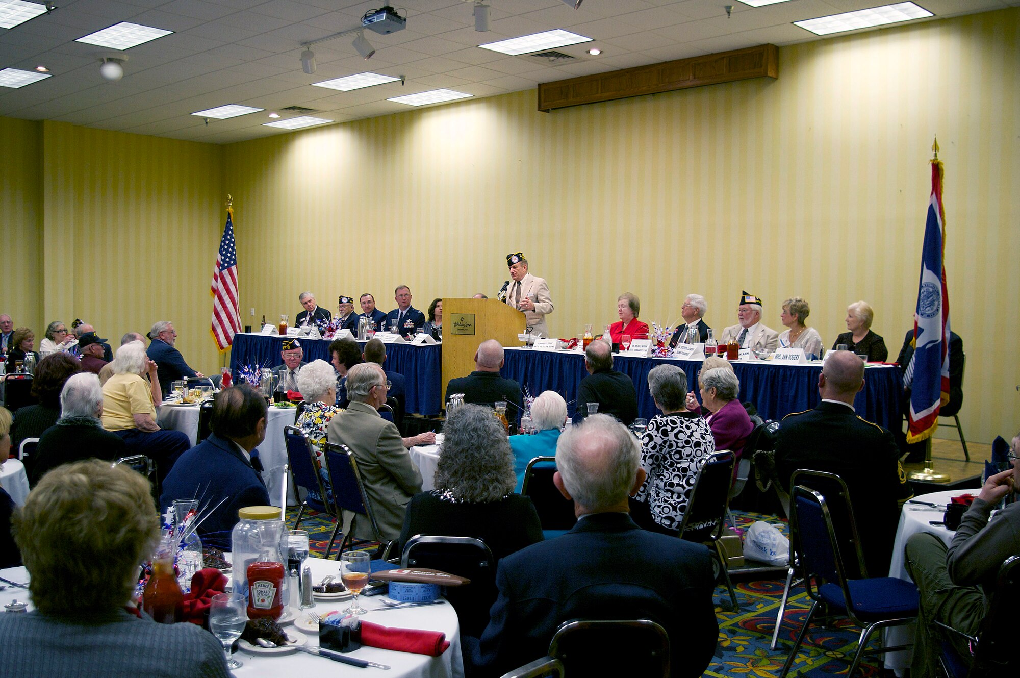 John Rutledge, Veterans of Underage Military Service national vice president, welcomes VUMS members from across the country to Cheyenne, Wyo., for the 19th annual reunion of the veteran's group April 14 through 17. (Photo by Christine Kronz)