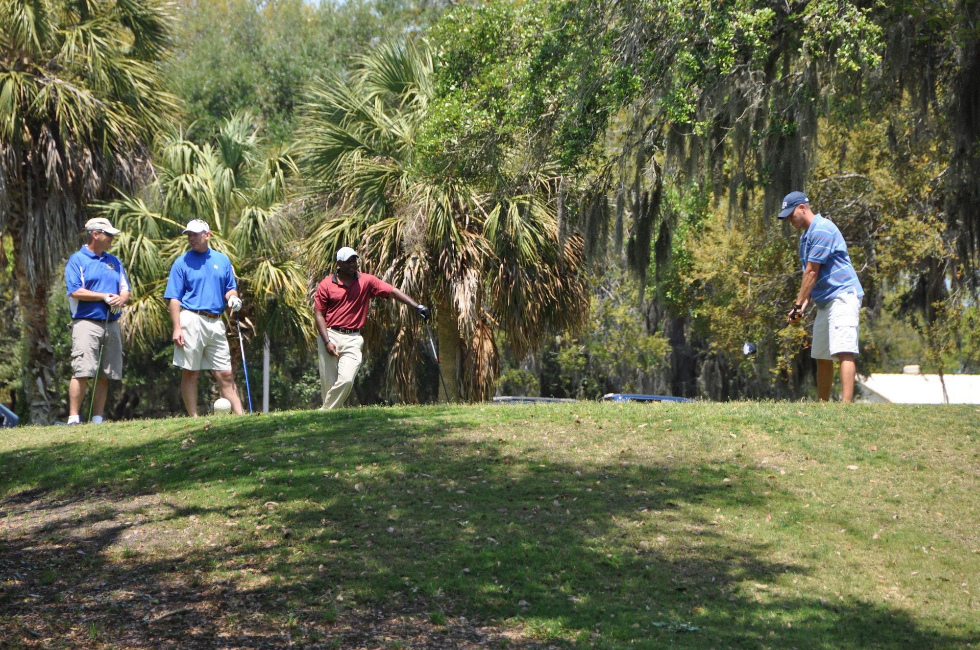Members of Team Tyndall participate in the 2011 Air Force Assistance Fund golf tournament April 22 at the Pelican Point golf course here. (U.S. Air Force photo by Airman 1st Class Christopher Reel)