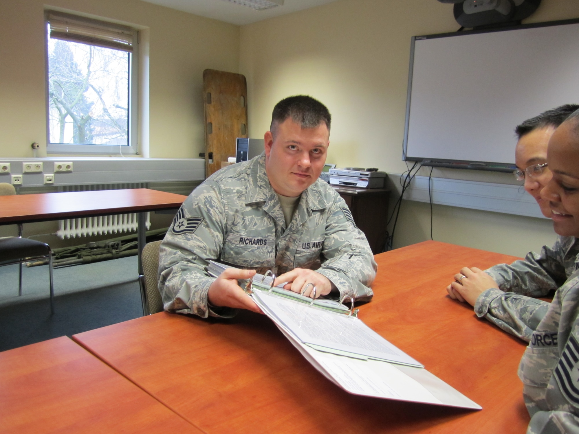 SPANGDAHLEM AIR BASE, Germany – Staff Sgt. Joseph L. Richards, 52nd Communications Squadron cyber operations evaluator, is the Super Saber Performer for the week of April 22-28. (U.S. Air Force photo/Senior Airman Nick Wilson)