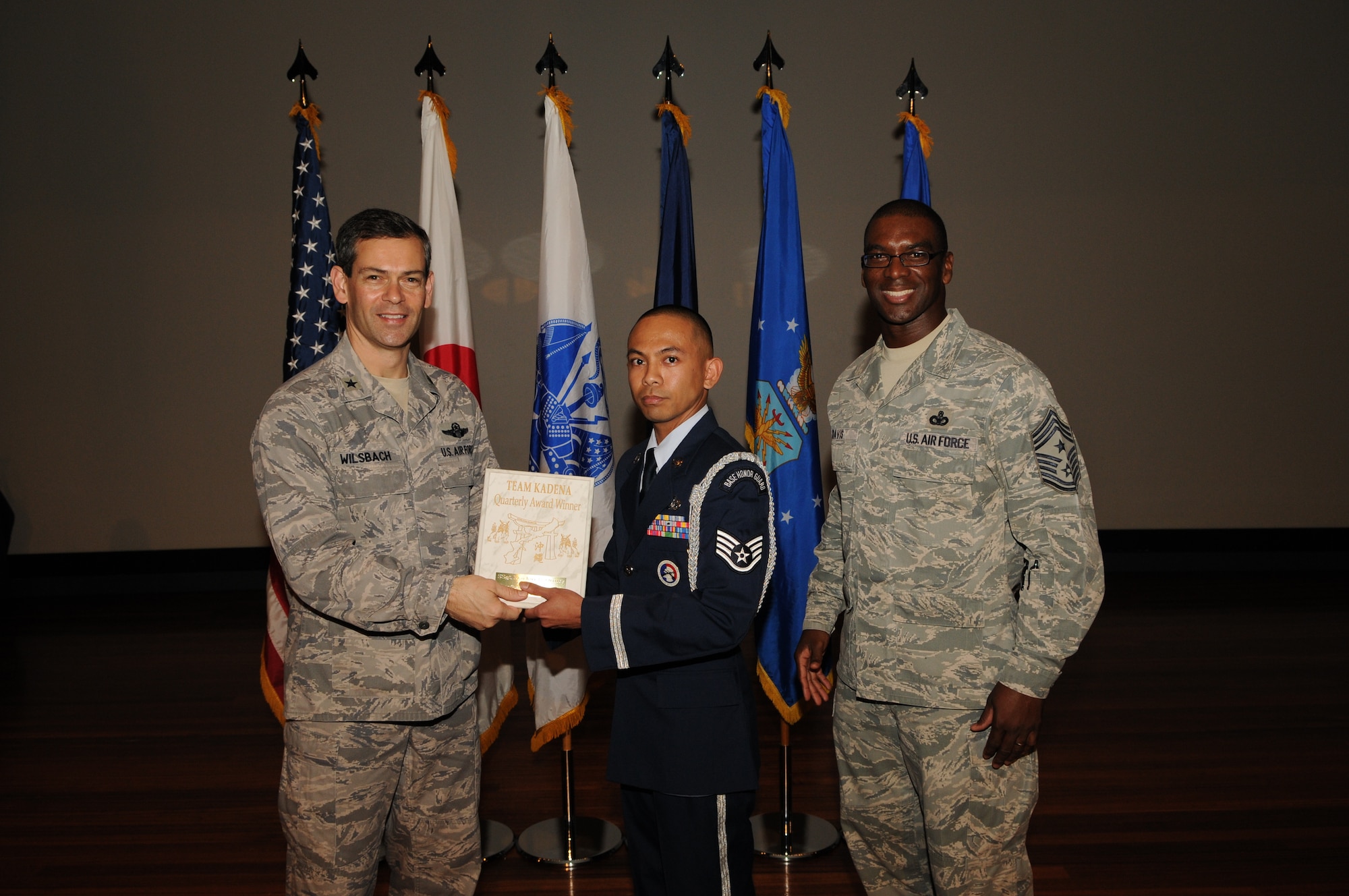 Staff Sgt. Marlon B. Quitos, 18th Civil Engineer Squadron, was named the Team Kadena Honor Guard NCO of the Quarter. (U.S. Air Force photo/Airman 1st Class Jarvie Z. Wallace)
