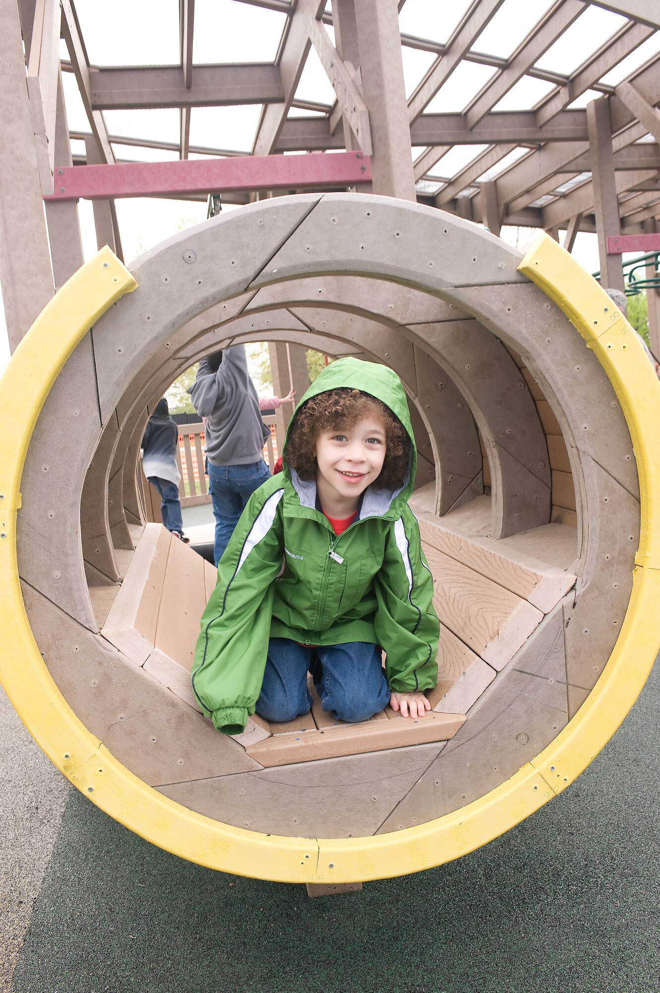 Isaiah Raye plays in the newly opened Dover Aux Field at Libery Park April 22, 2011 at Dover Air Force Base, Del. (U.S. Air Force photo by Steve Kotecki)