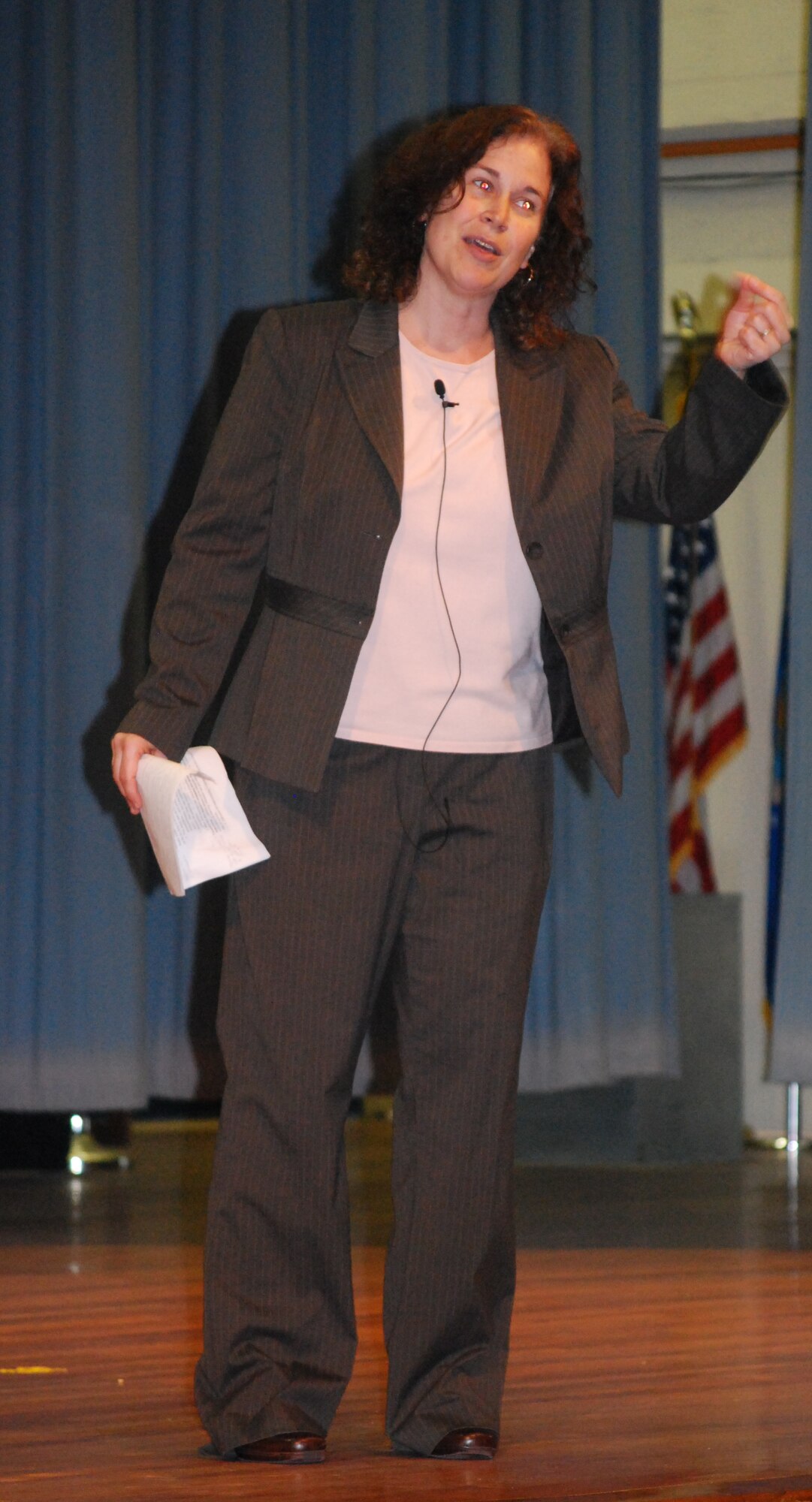 Dr. Dorothy J. Edwards, author of the Green Dot Violence Prevention Strategy, speaks to members of the 45th Space Wing about the importance of doing what they can to help prevent sexual assault. Dr. Edwards is the Executive Director of Green Dot, et cetera, a center dedicated to effective intervention and prevention of power-based personal violence. With a specialty in primary prevention, she provides training and consultation in the areas of power-based personal violence, organizational capacity building, program implementation, strategic planning and community mobilization. Dr. Edwards is currently working with government entities, state coalitions, military, non-profits, community organizations, high schools and colleges from around the globe.
