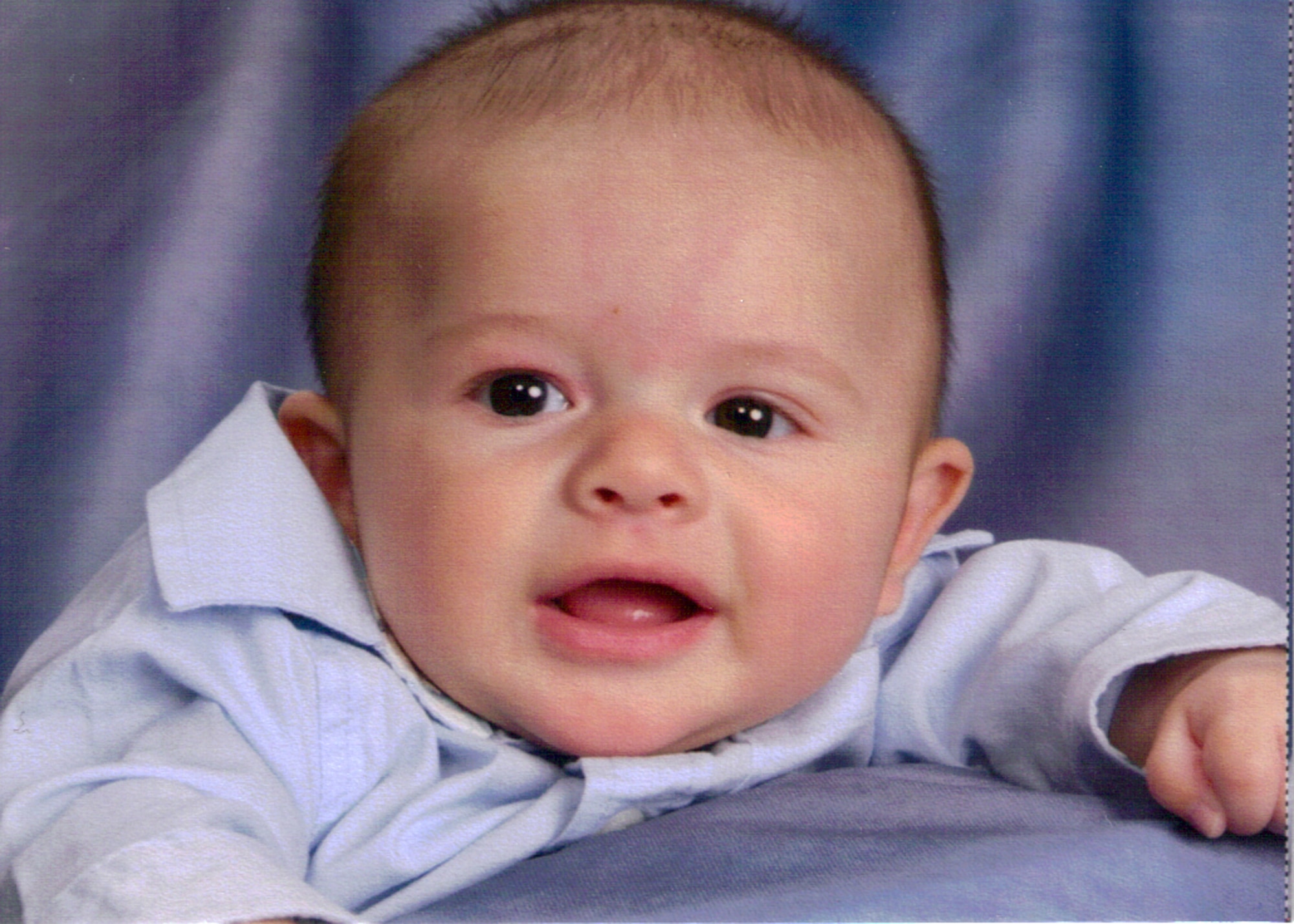 BUCKLEY AIR FORCE BASE, Colo. -- Shown is the grandson of Lt. Col. Kelly Kanapaux, 460th Communications Squadron. After being hit by a suspected drunk driver and suffering a miscarriage, his daughter was determined to move past the tragic event. After her wedding she was able to have her son. (Photo courtesy of Lt. Col. Kelly Kanapaux)