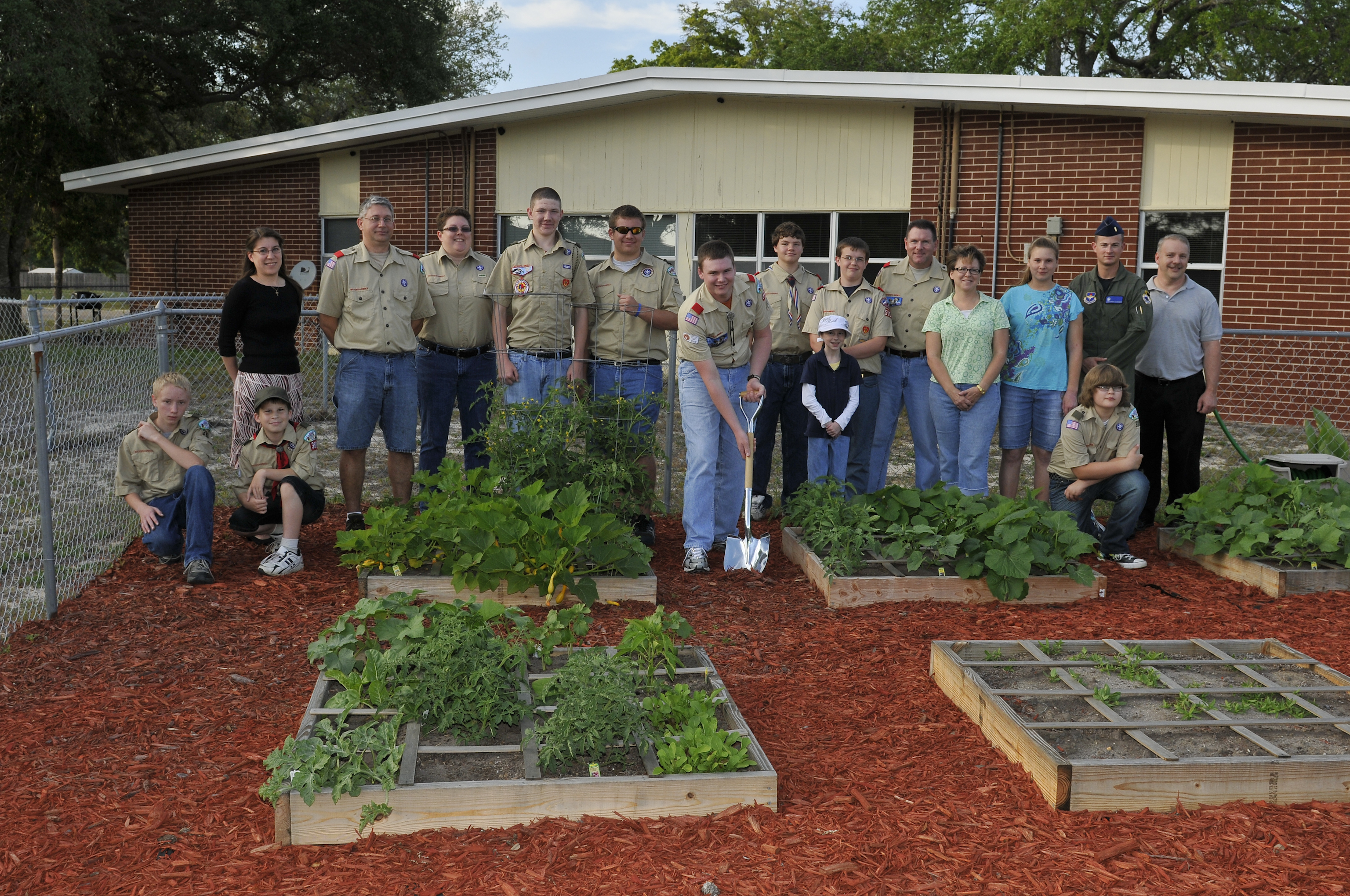 Tyndall Boy Scout turns Eagle project into garden benefiting onbase