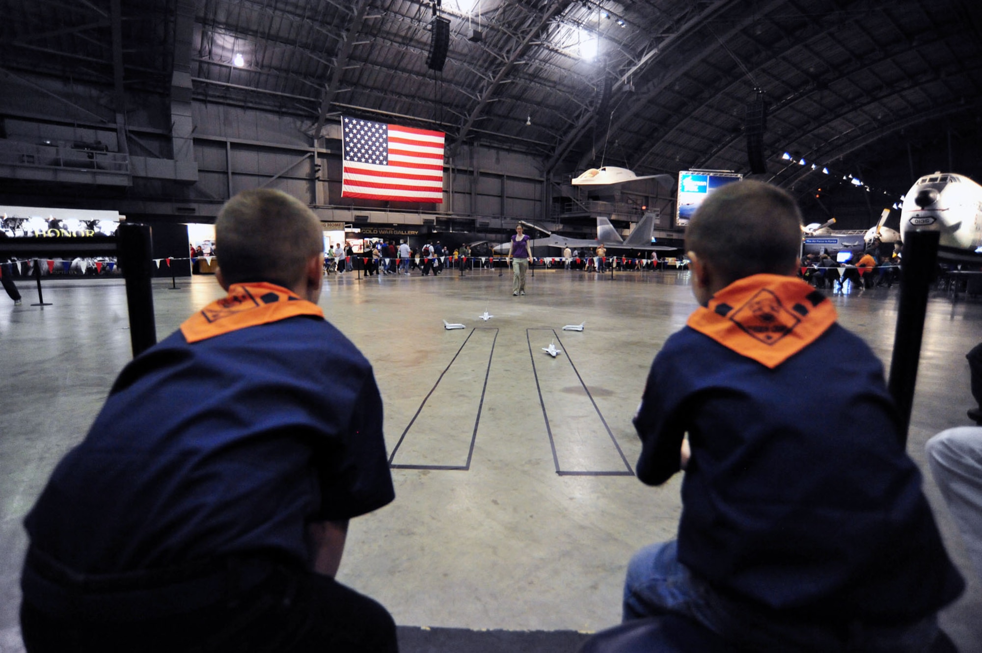 DAYTON, Ohio (04/2011) -- Visitors of all ages enjoyed learning about space during Family Day at the National Museum of the U.S. Air Force. (U.S. Air Force photo)