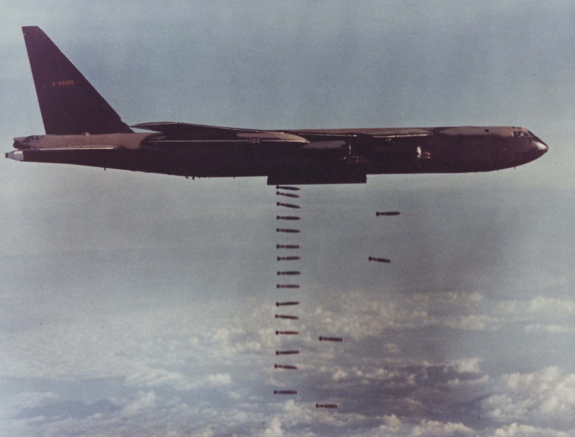 B-52 on bombing mission during Operation Linebacker