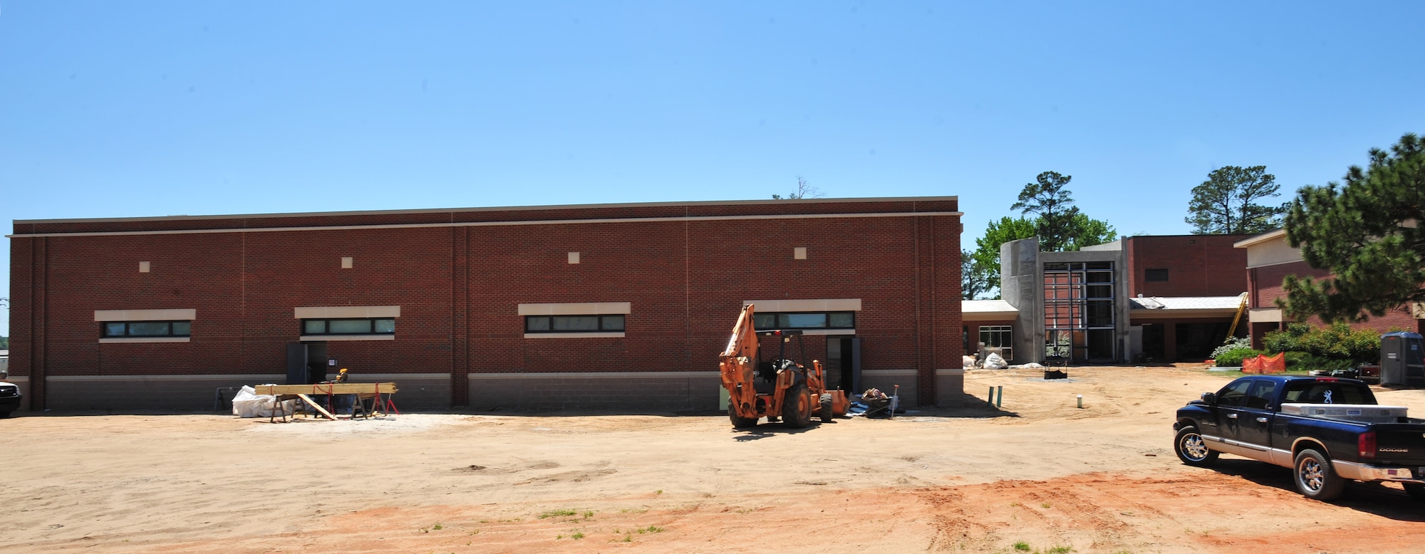 SHAW AIR FORCE BASE, S.C.- Construction is underway for new additions to the fitness center. (U.S. Air Force photo/Airman 1st Class Tabatha Duarte (Released))