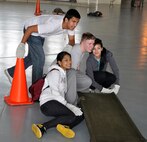 Westover hosted approximately 170 students from local high schools, including 15 Springfield middle school students, as part of the fourth annual Hispanic Youth Leadership Symposium (HYLS) held on the base April 27. The students participated in events including performing military first aid, marching in formation, touring a C-5 jet, and launching model rockets. The goal of HYLS is to reach out to Hispanic youth who have the potential to make a difference and become future leaders. (US Air Force photo/Senior Airmen Alexander Brown)