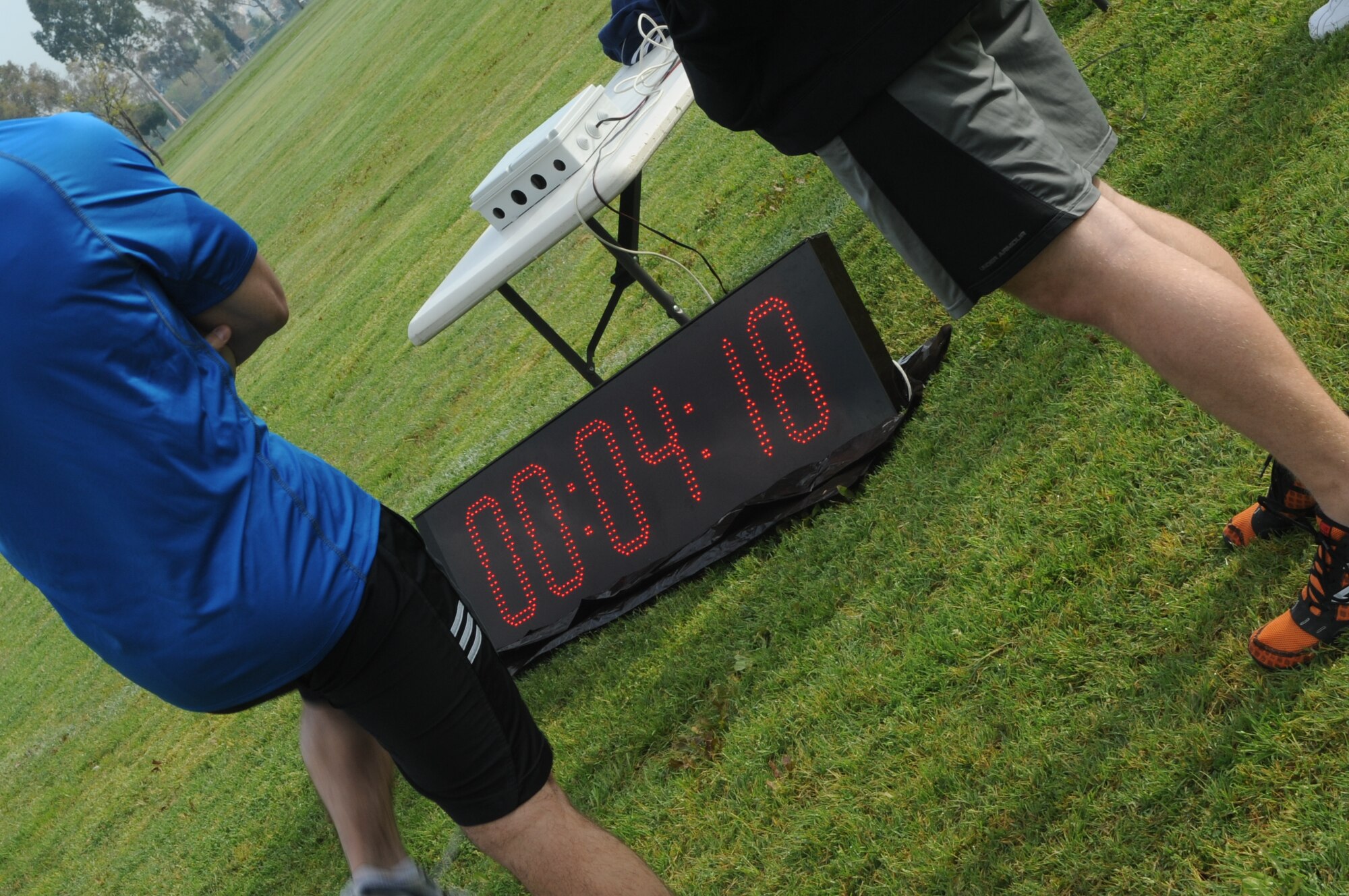 The 39th Force Support Squadron’s Fitness Center and Library sponsored a 4.2 mile cross-country relay race, “Run to Read,” at Incirlik Air Base, Turkey April 16, 2011.  Each relay team consisted of three people and each team member was required to run a 1.4 mile leg of the race.  The purpose of the relay race was to offer the Incirlik community a diverse exercise challenge and promote teamwork.  (U.S. Air Force photo by Tech. Sgt. Valda Wilson/Released)